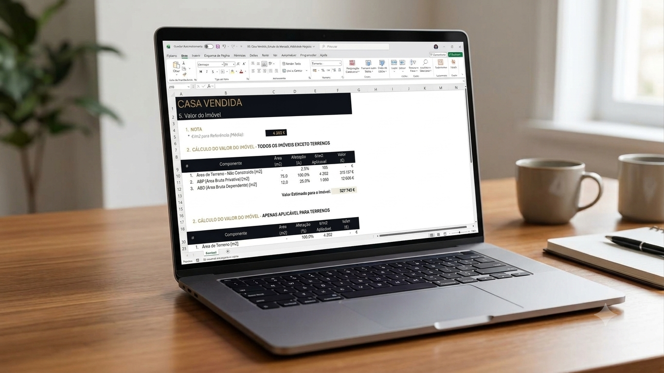 Excel Estudo de Mercado e Viabilidade — Módulo 1 do Casa Vendida, em ecrã de portátil